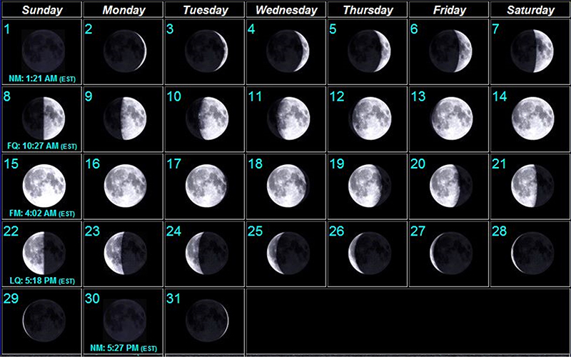 Moon phases image - December 2024