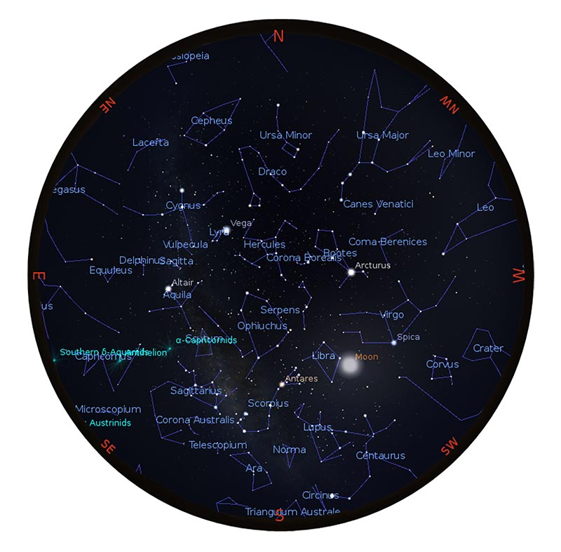 Night sky view image - July 2024