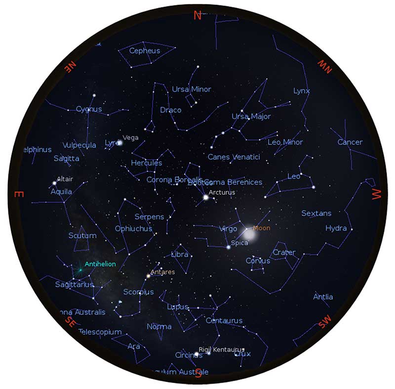 Night sky view image - June 2024