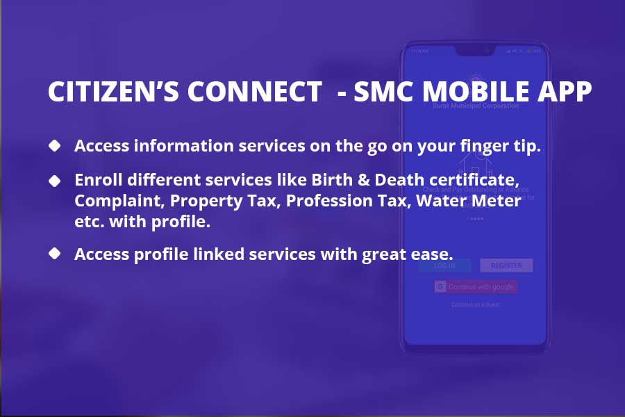 Citizen's Connect - Mobile Apps on Tablet View