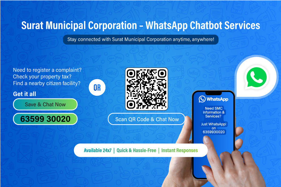 WhatsApp Chatbot Services - Surat Municipal Corporation - Tablet View